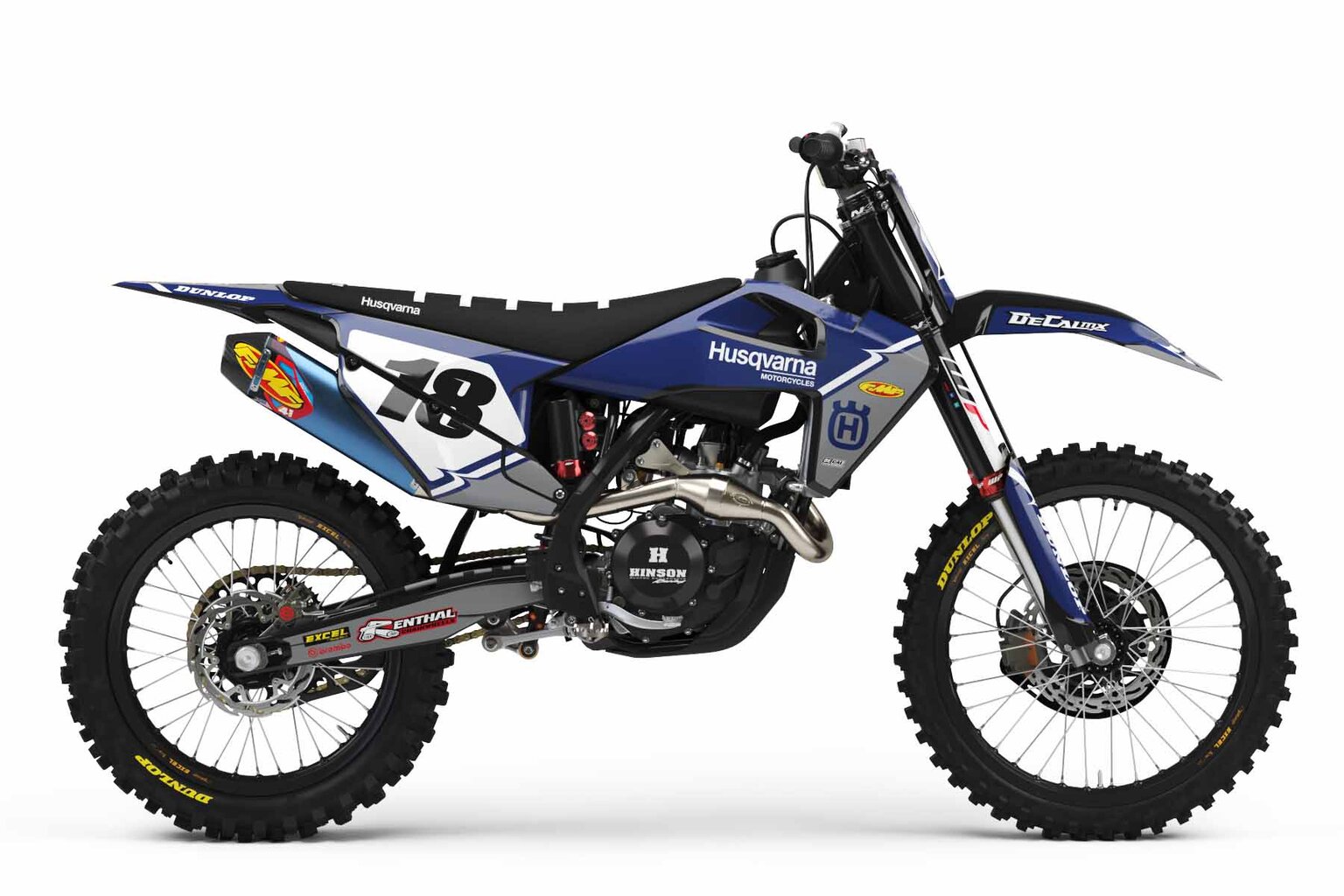 Husqvarna TC125 Black T-18 Custom Dirt Bike Graphics Kit