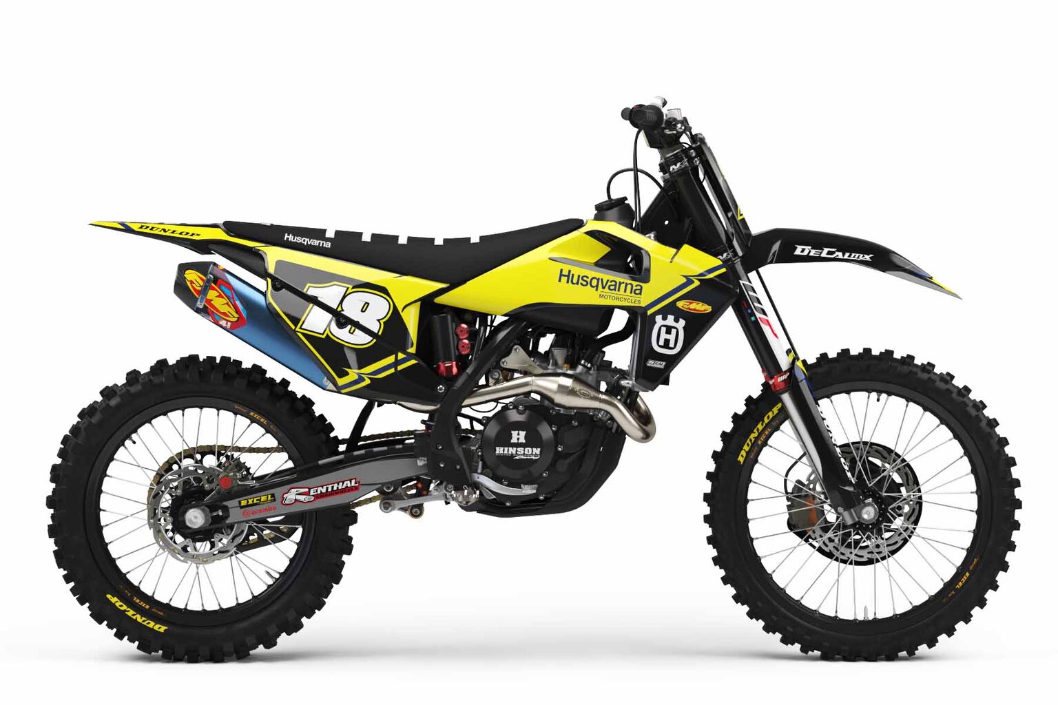 Husqvarna TC250 Black T-18 Custom Dirt Bike Graphics Kit