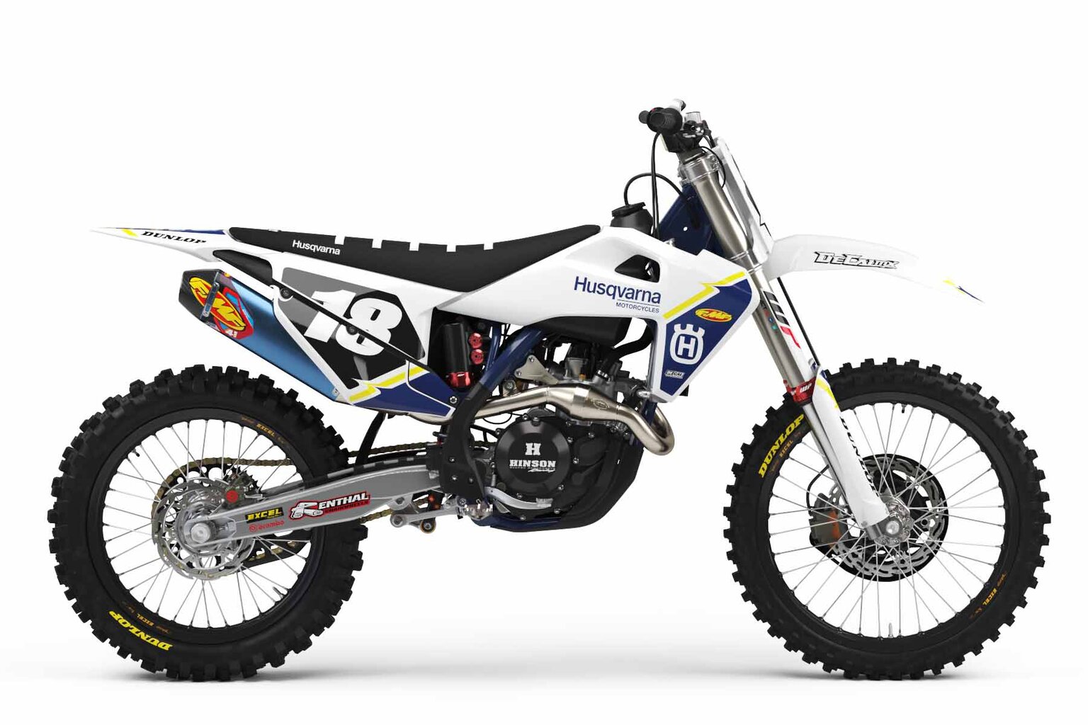 Husqvarna FC250 White T-18 Custom Dirt Bike Graphics Kit