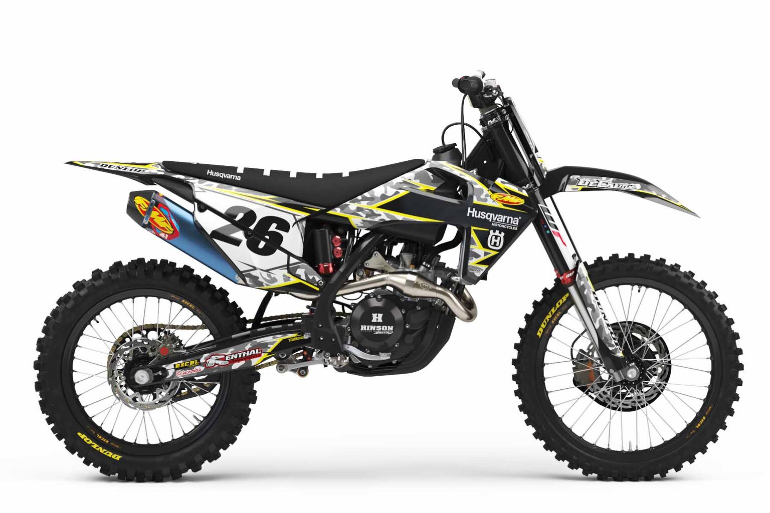 Husqvarna FC450 Black Traditional Camo Custom Dirt Bike Graphics Kit