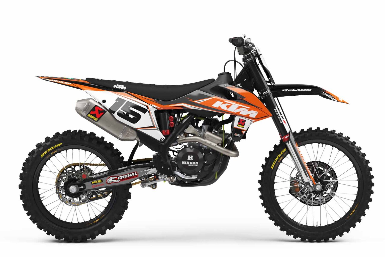 KTM SX65 Black T-15 Series Dirt Bike Graphics Kit