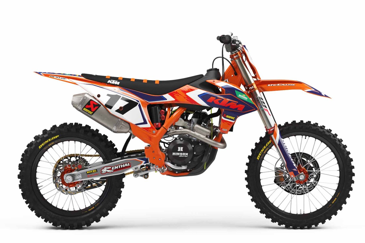 KTM SXF250 Orange T-17 Series Dirt Bike Graphics Kit