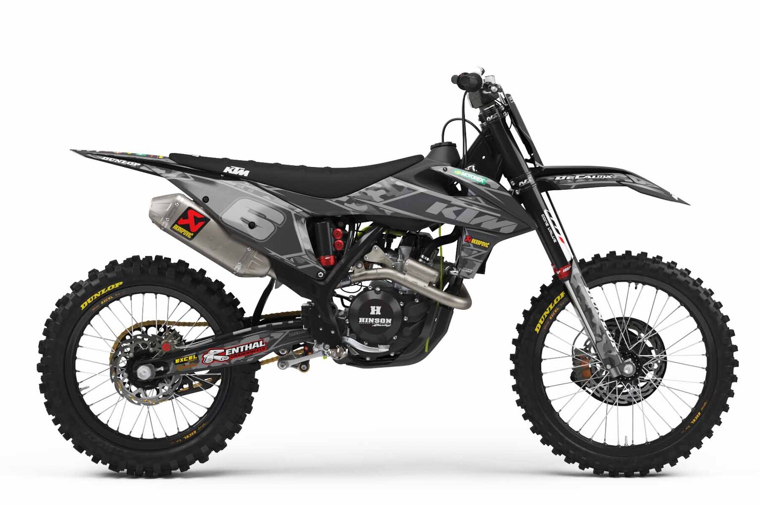 KTM SX85 Black Traditional Camo Dirt Bike Graphics Kit