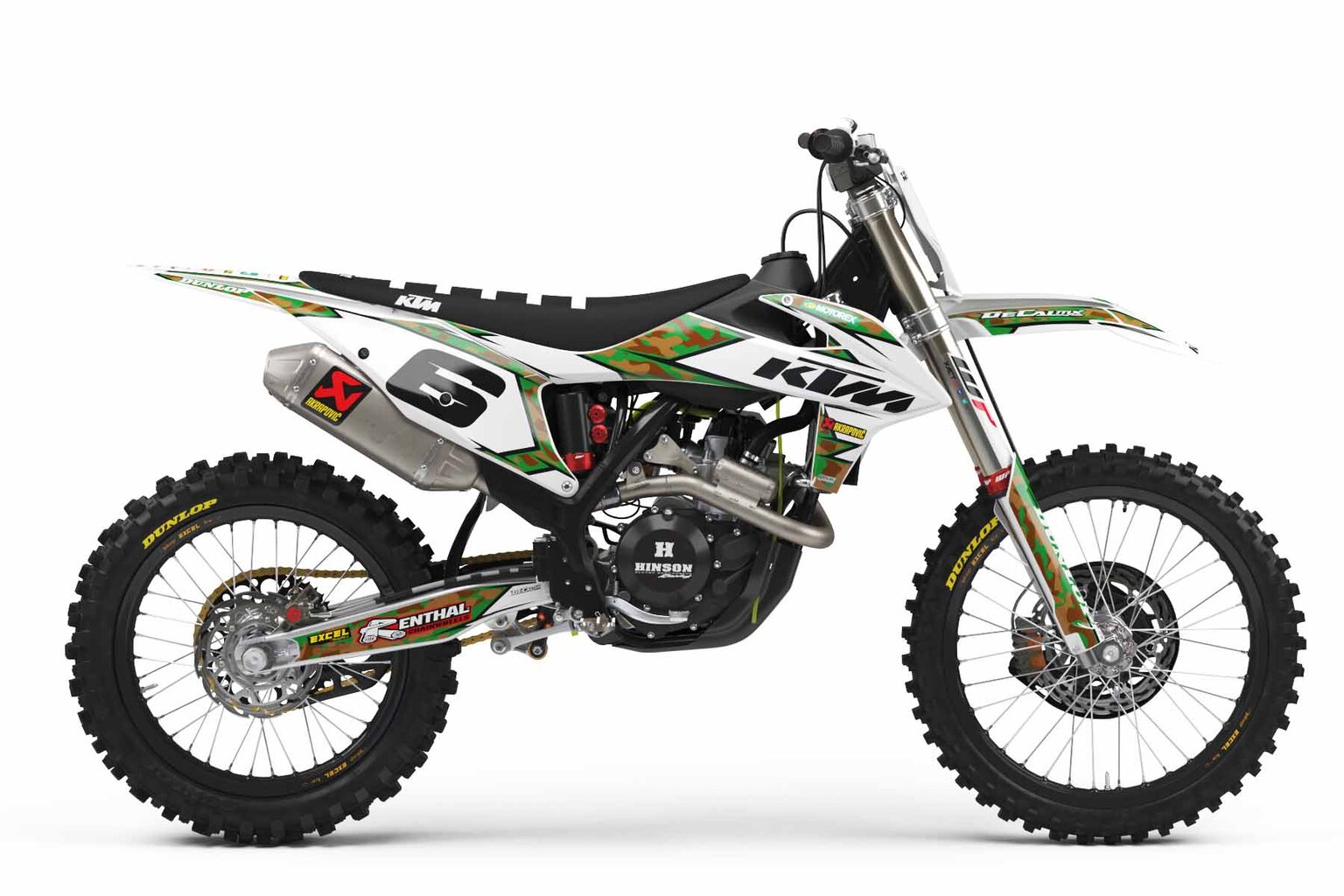 KTM SX250 White Traditional Camo Dirt Bike Graphics Kit