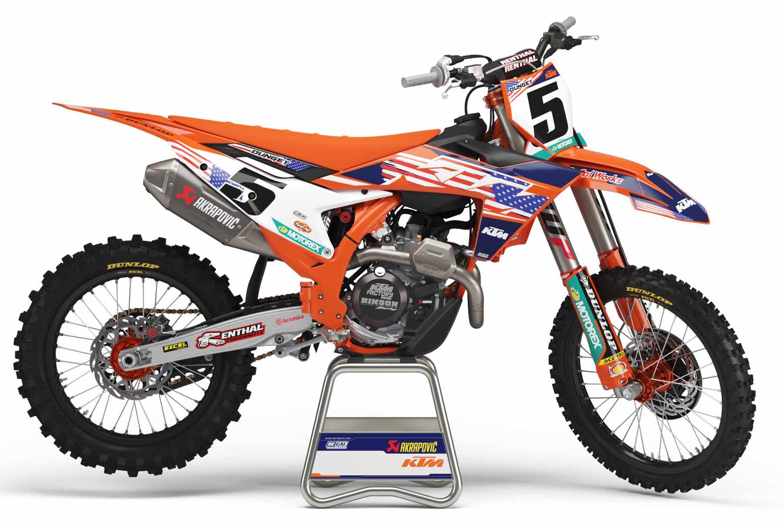 KTM SXF450 Factory Series 22 Red Bud Dirt Bike Graphics Kit