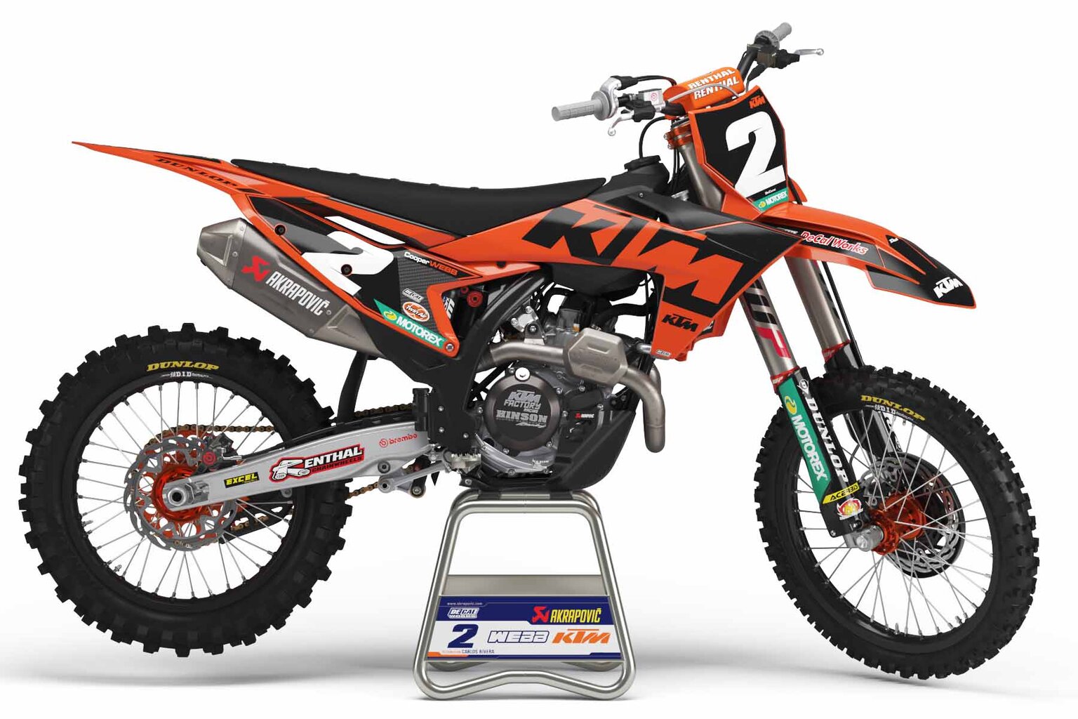 KTM EXC450 Webb Retro 22 Dirt Bike Graphics Kit