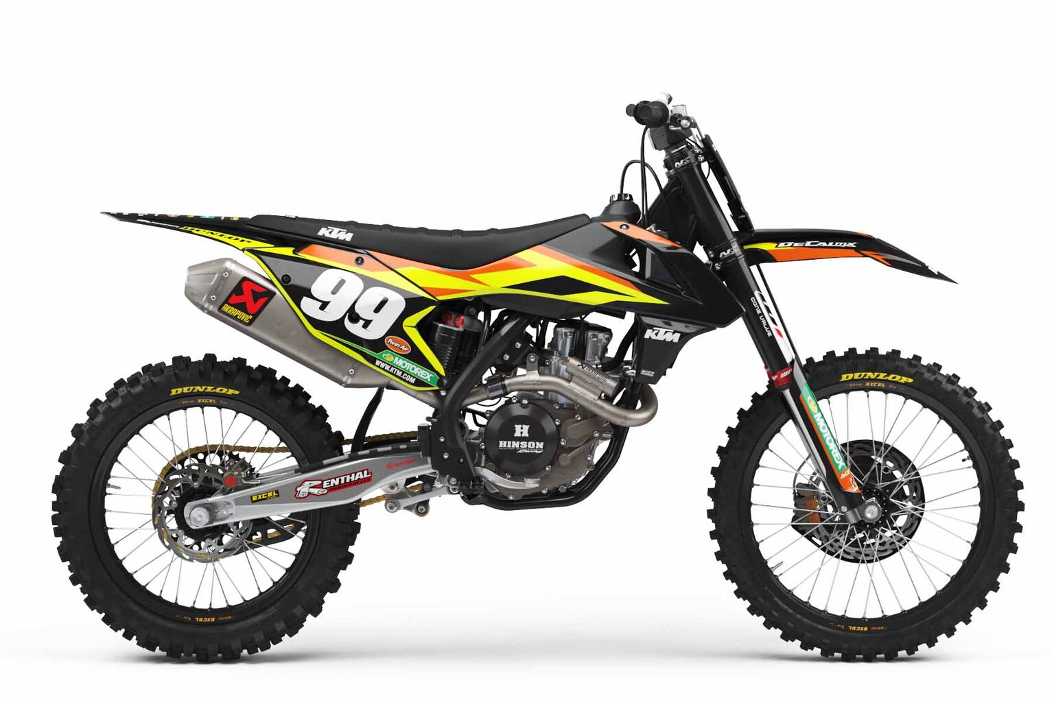 KTM SX85 Black Factory Series 9 Dirt Bike Graphics Kit