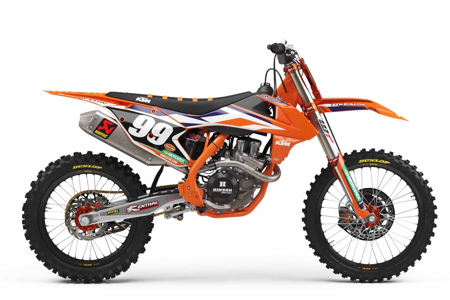 KTM SX65 Orange Factory Series 9 Dirt Bike Graphics Kit