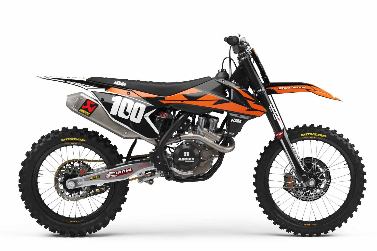 KTM SX250 Black Factory Series 10 Dirt Bike Graphics Kit