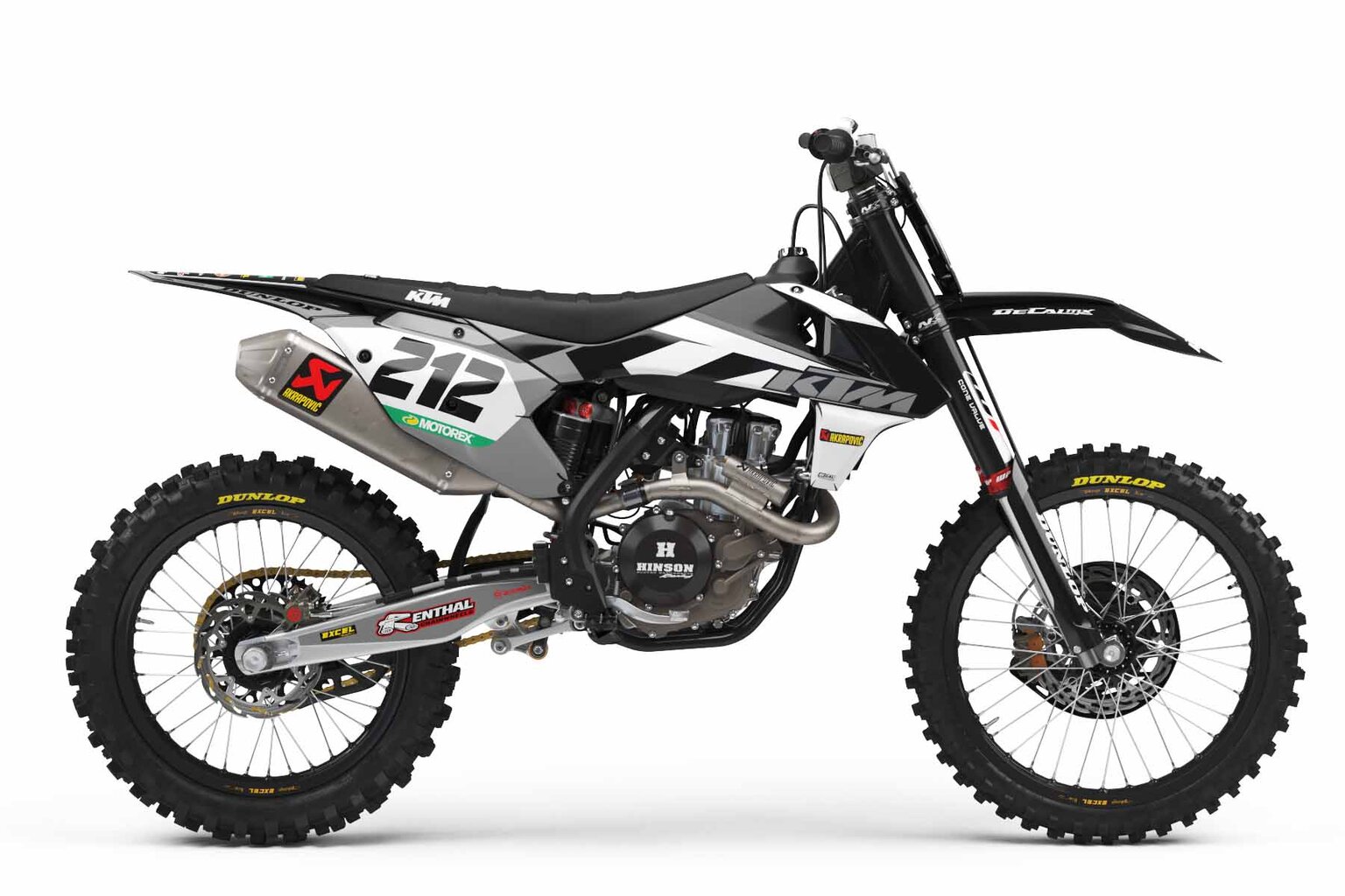 KTM SXF450 Black Factory Series 12 Dirt Bike Graphics Kit