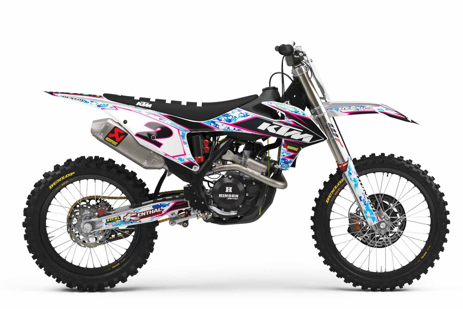 KTM EXC450F White Digital Camo Dirt Bike Graphics Kit