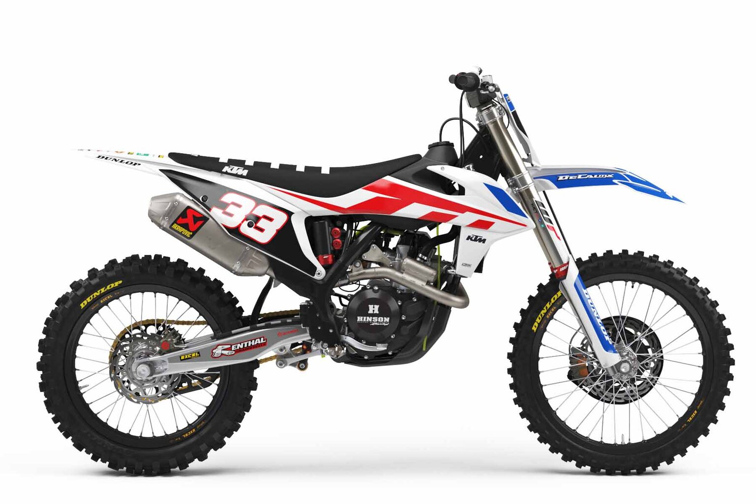 KTM SXF250 White Factory Series 6 Dirt Bike Graphics Kit