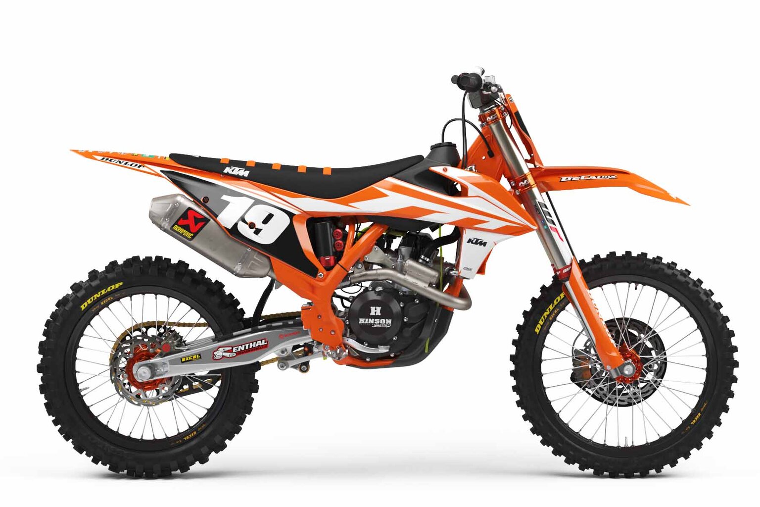 KTM EXC450 Orange Factory Series 7 Dirt Bike Graphics Kit