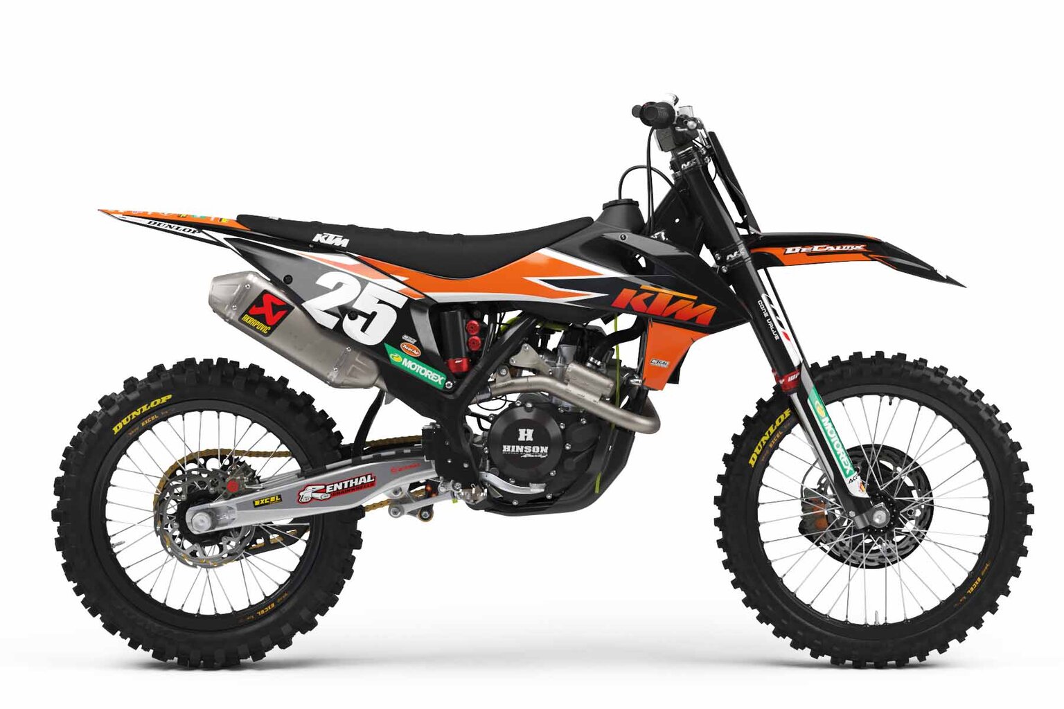 KTM SXF450 Black Factory Series 19 Dirt Bike Graphics Kit