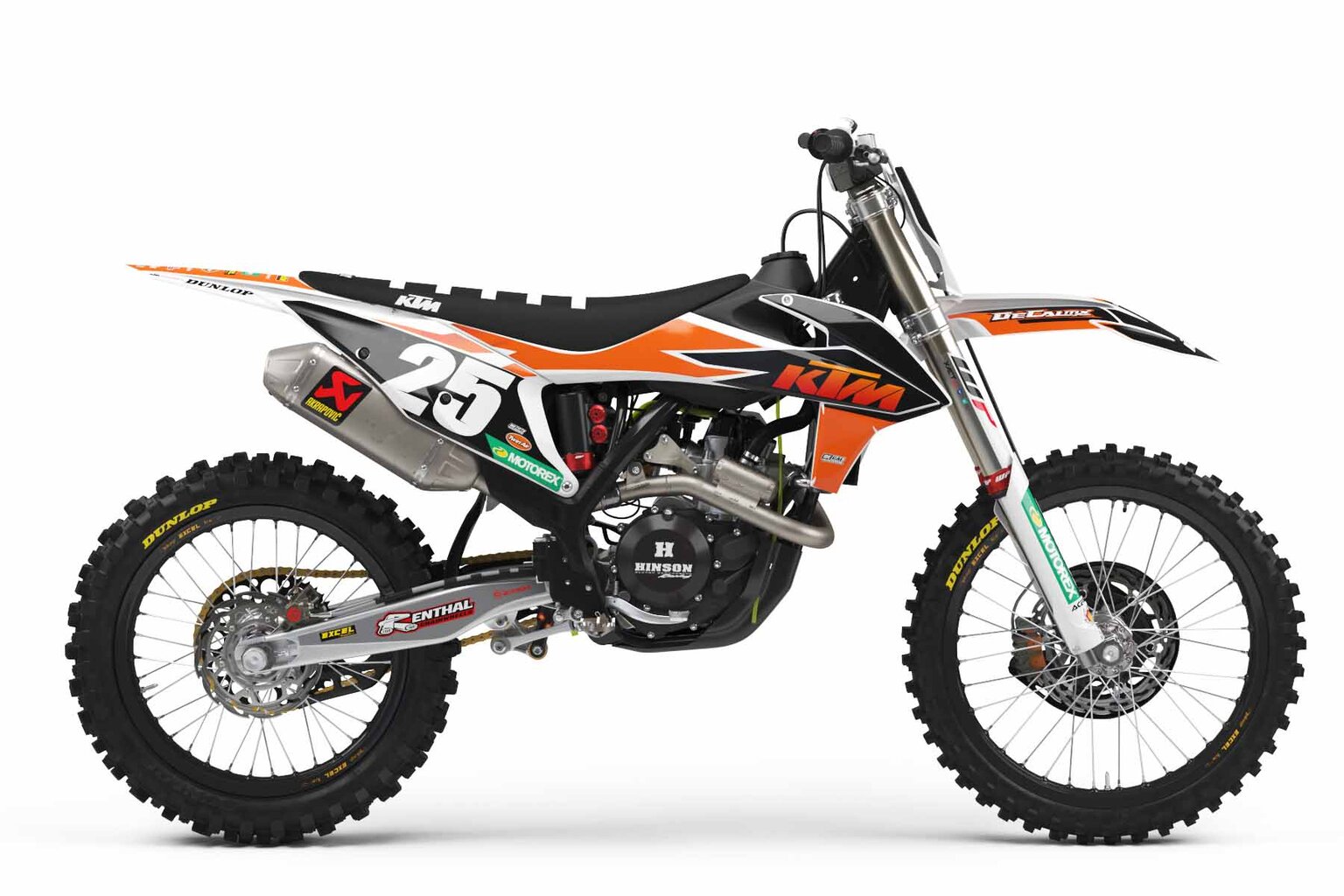 KTM SX65 White Factory Series 19 Dirt Bike Graphics Kit