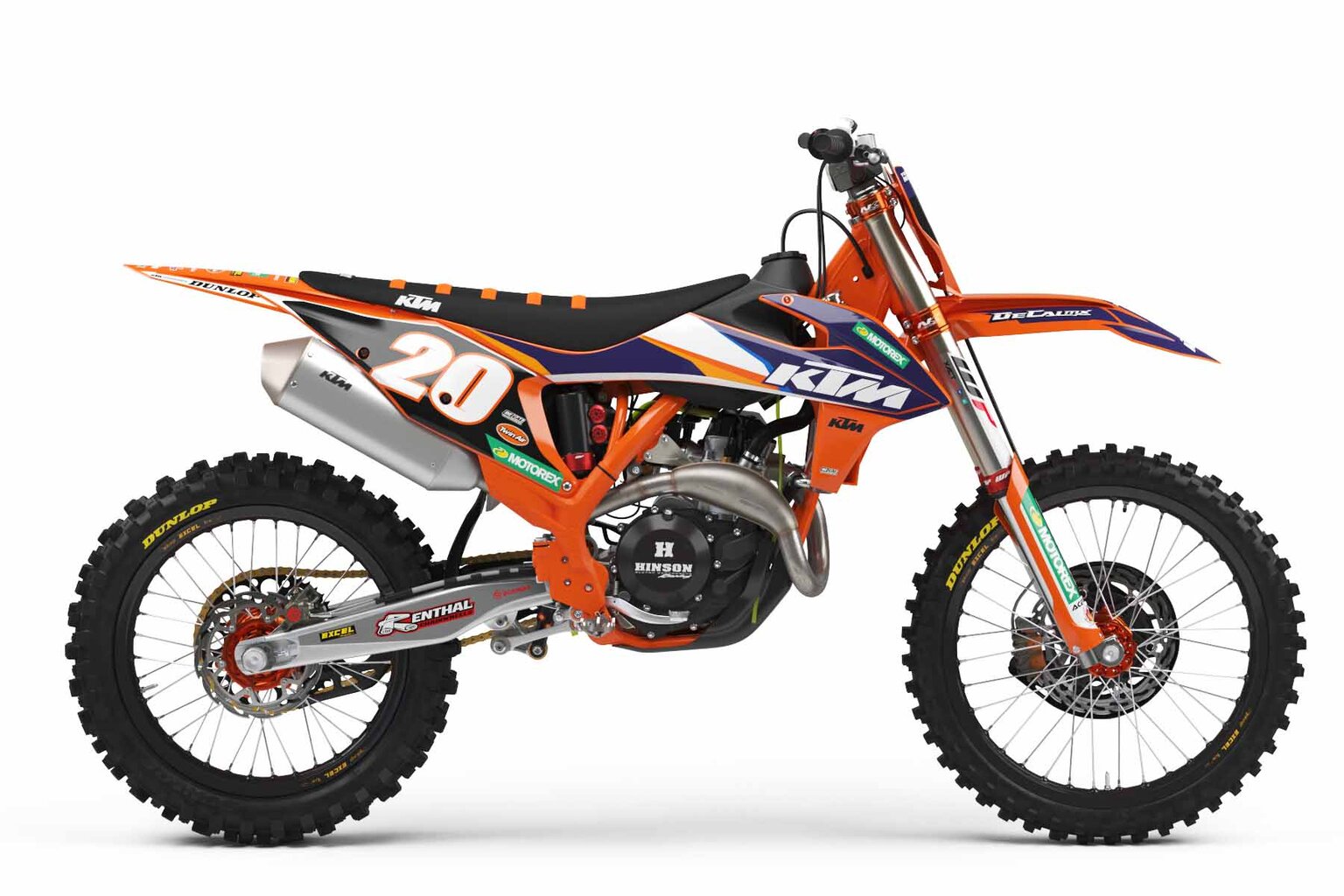 KTM SX85 Orange Factory Series 20 Dirt Bike Graphics Kit