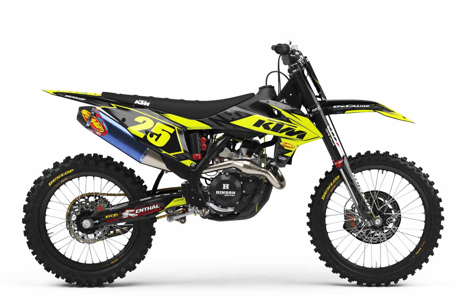 KTM SX125 Black Stars and Stripes Custom Dirt Bike Graphics Kit