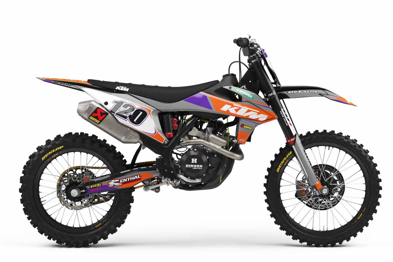 KTM EXC450 Black T-1 Series Dirt Bike Graphics Kit