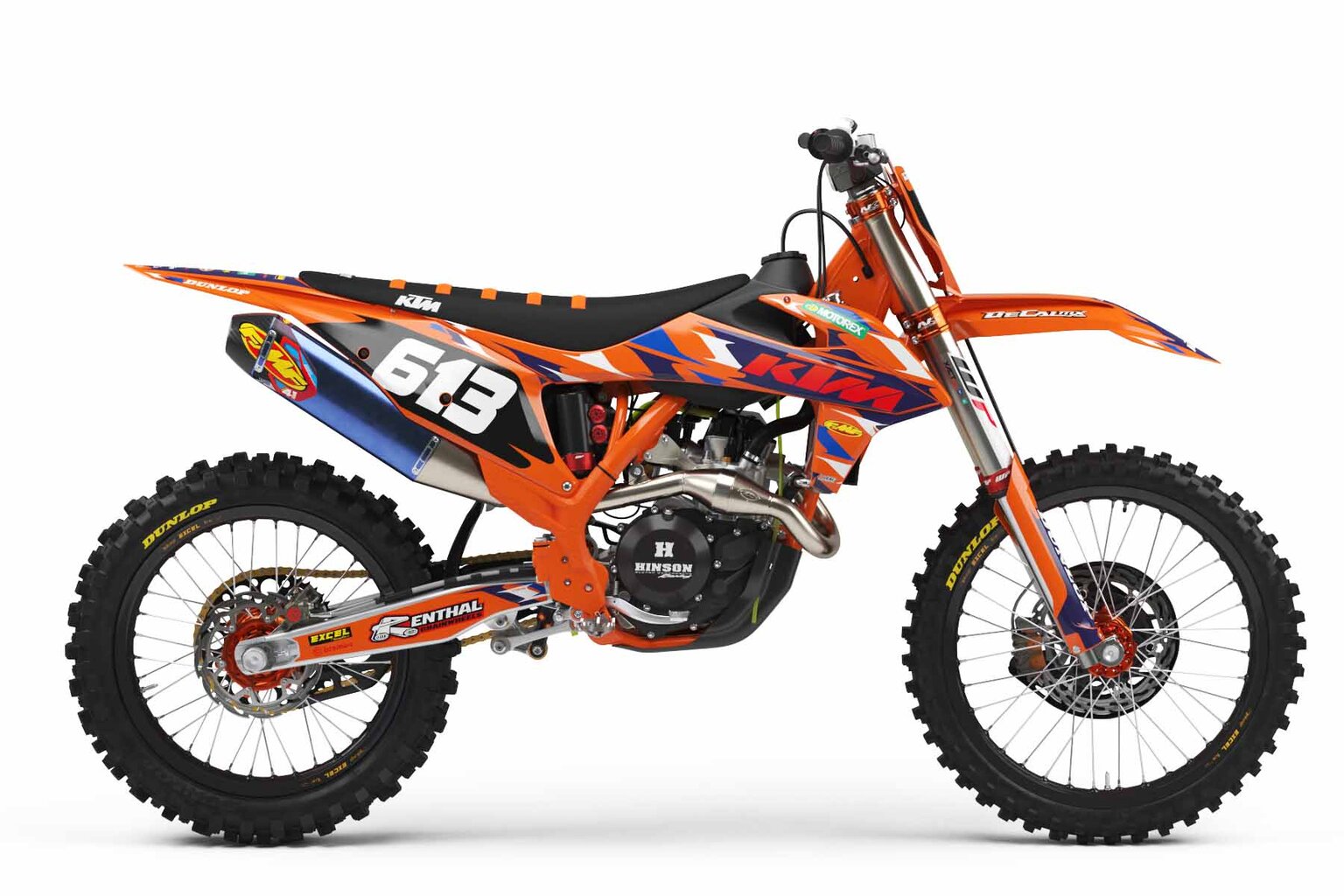 KTM SX125 Orange T-6 Series Dirt Bike Graphics Kit