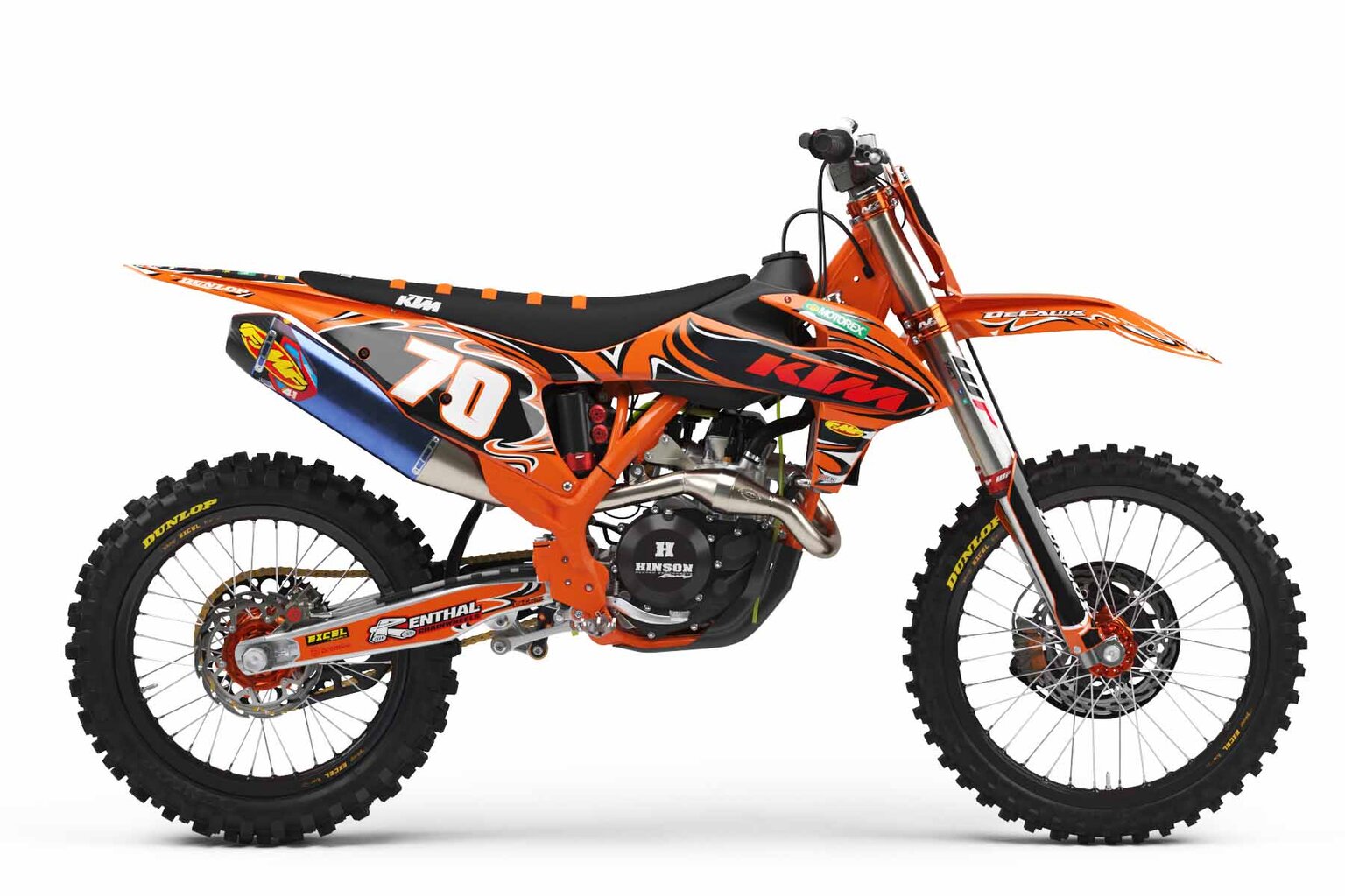 KTM EXC450 Orange T-7 Series Dirt Bike Graphics Kit