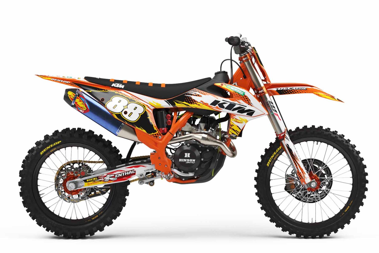 KTM SX65 Orange T-8 Series Dirt Bike Graphics Kit