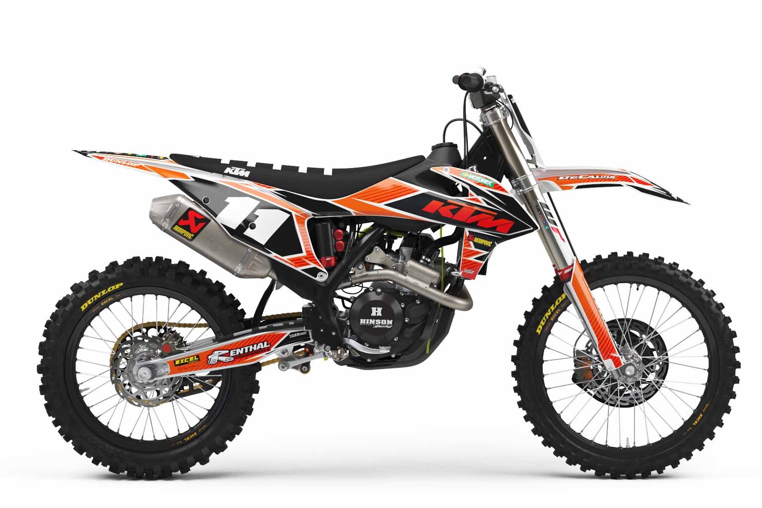 KTM SX85 White T-11 Series Dirt Bike Graphics Kit