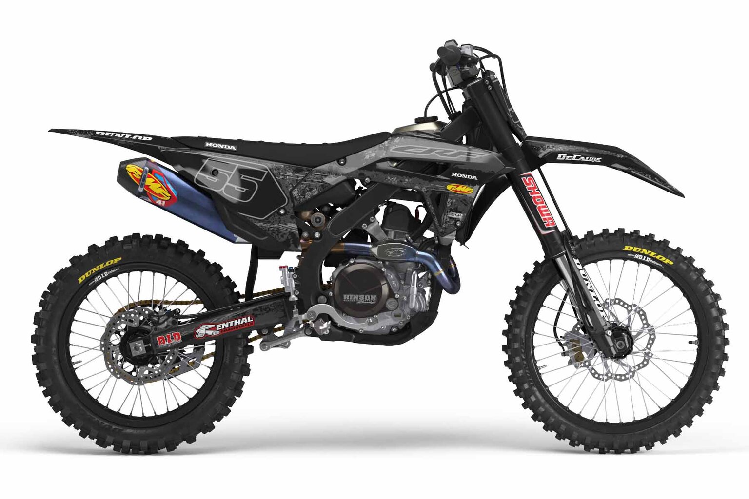 Honda CRF450R Black T-5 Series Dirt Bike Graphics Kit