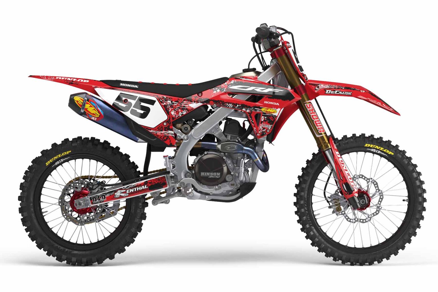 Honda CRF250R Red T-5 Series Dirt Bike Graphics Kit