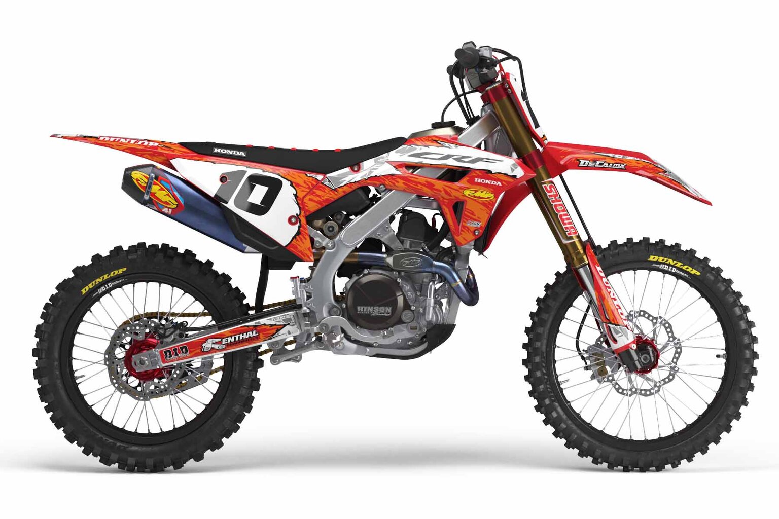 Honda CRF450R Red T-10 Series Dirt Bike Graphics Kit