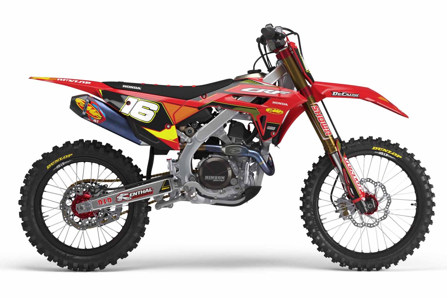 Honda CRF250R Red T-16 Series Dirt Bike Graphics Kit