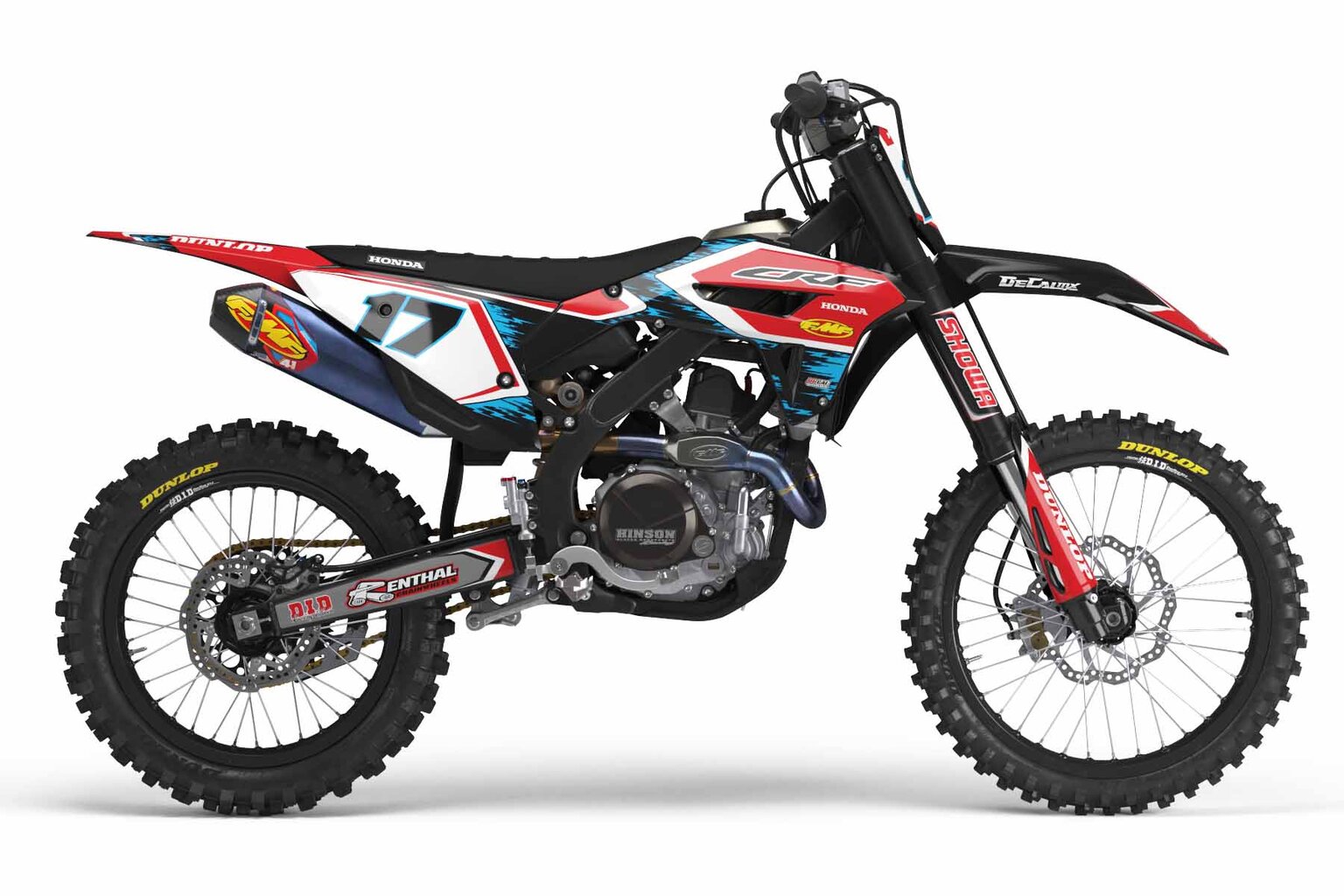 Honda CR85 Black T-17 Series Dirt Bike Graphics Kit