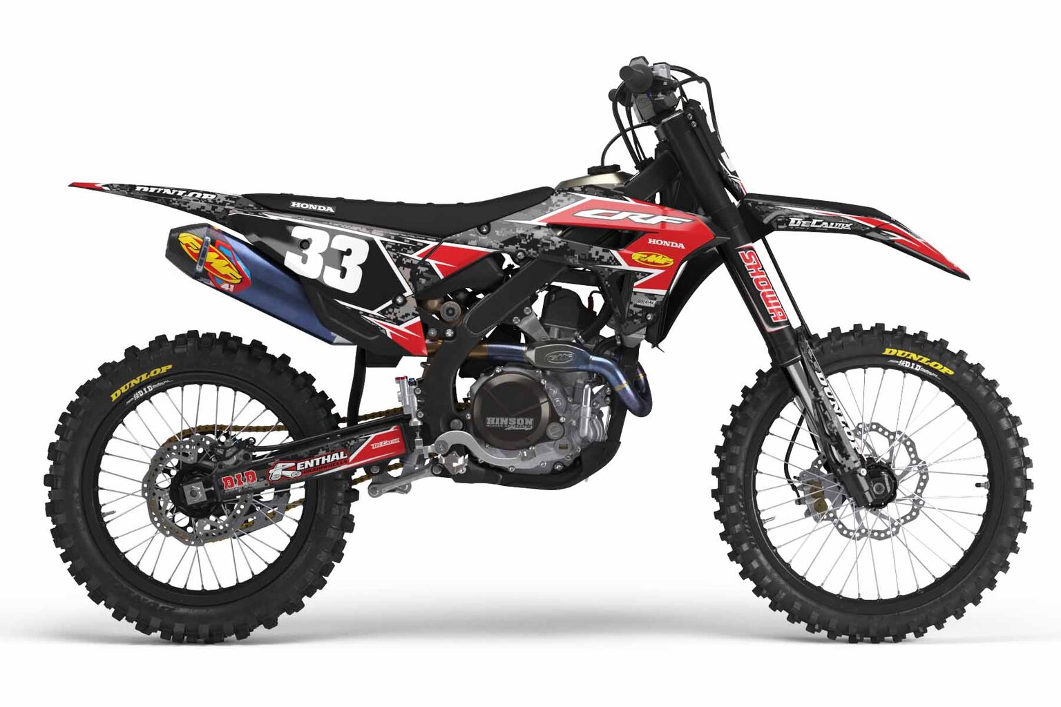 Honda CRF250R Black Digital Camo Dirt Bike Graphics Kit