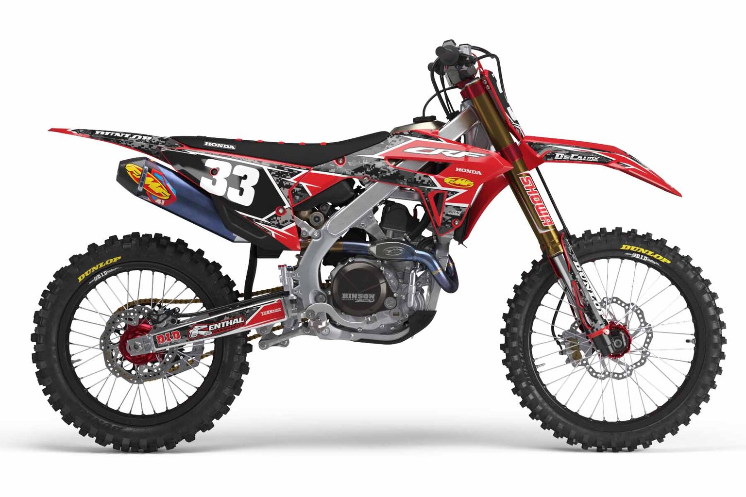 Honda CRF450R Red Digital Camo Dirt Bike Graphics Kit