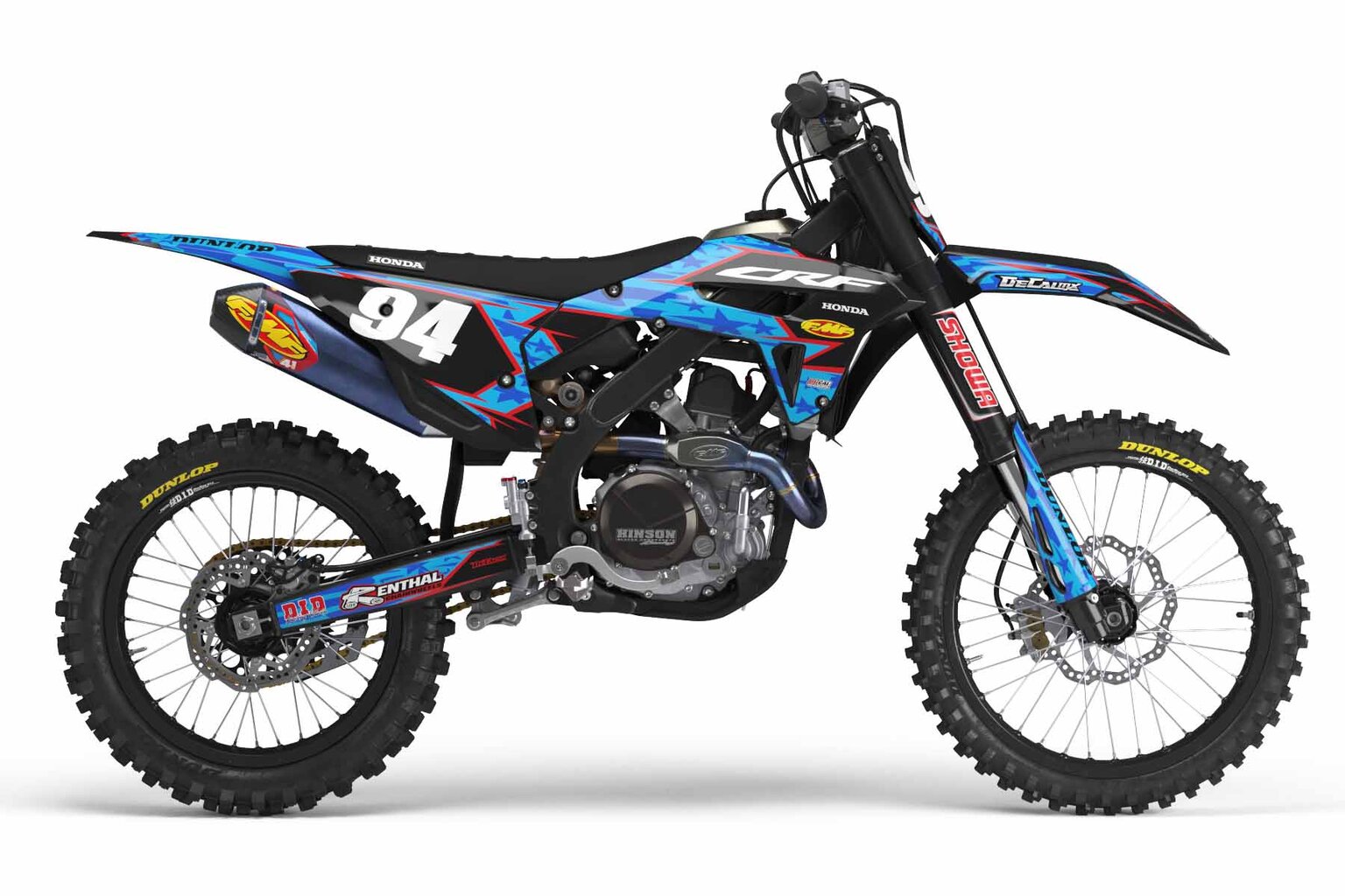 Honda CRF450R Black Stars and Stripes Dirt Bike Graphics Kit