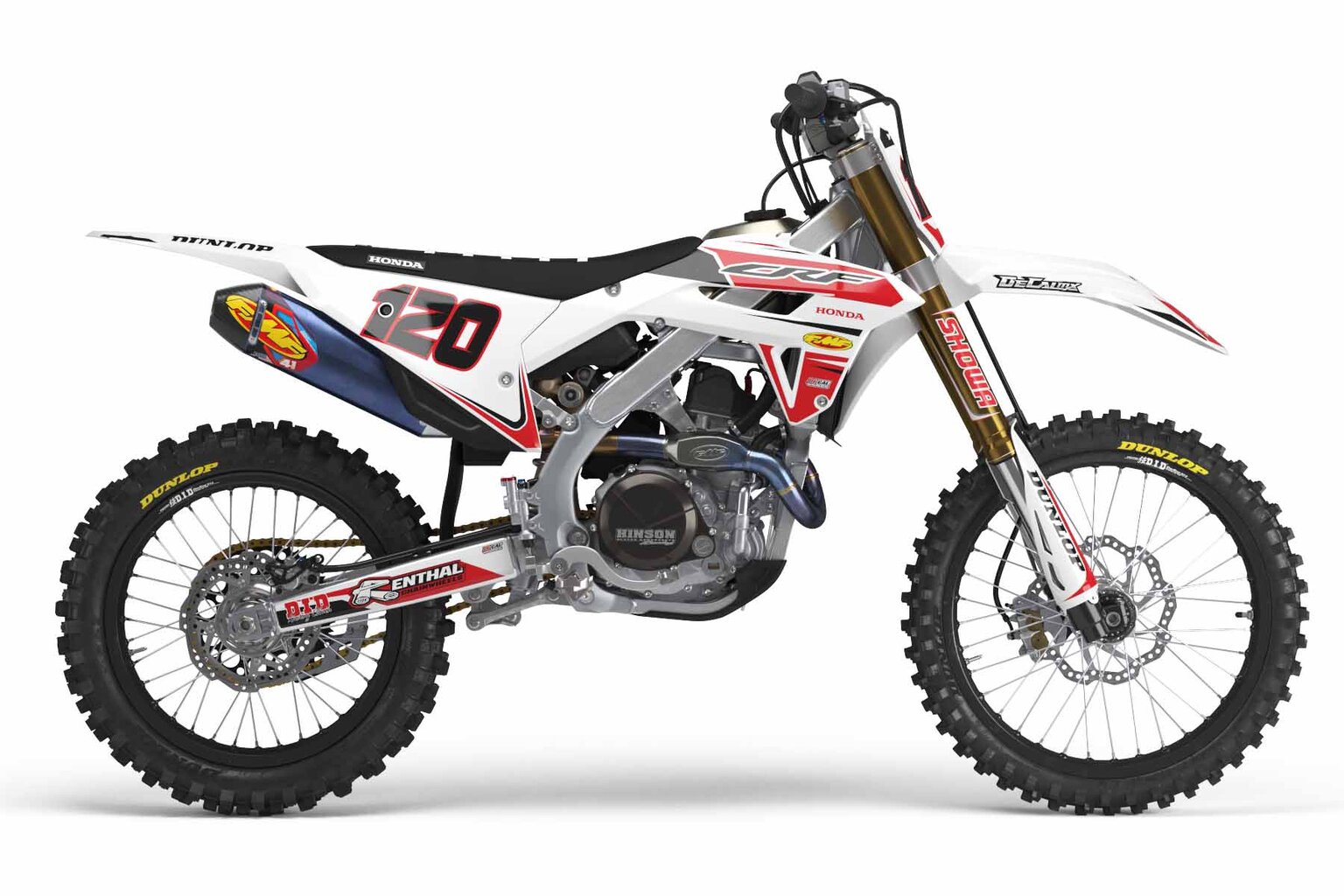 Honda CRF450R White T-1 Series Dirt Bike Graphics Kit