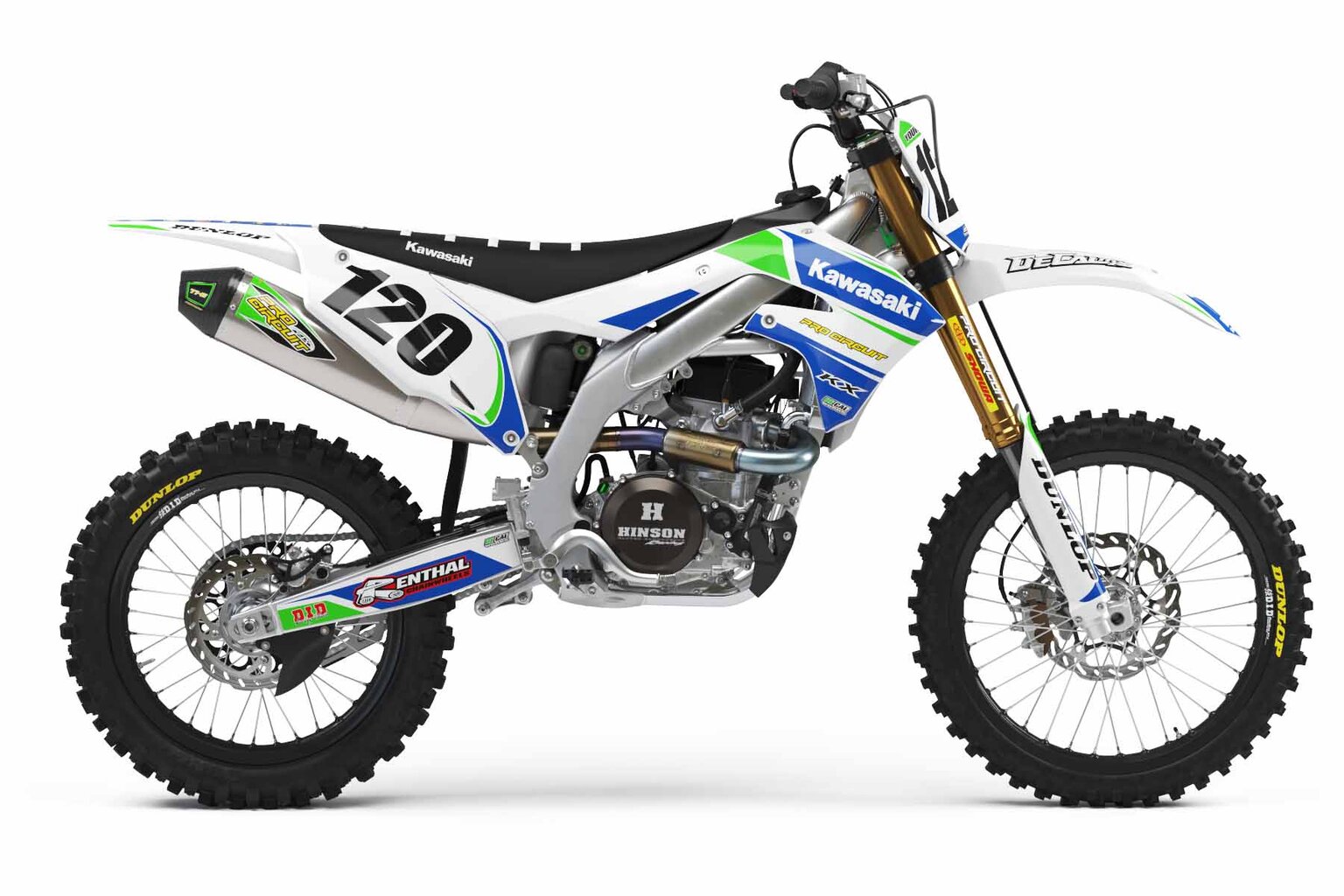 Kawasaki KX85 White T-1 Series Dirt Bike Graphics Kit