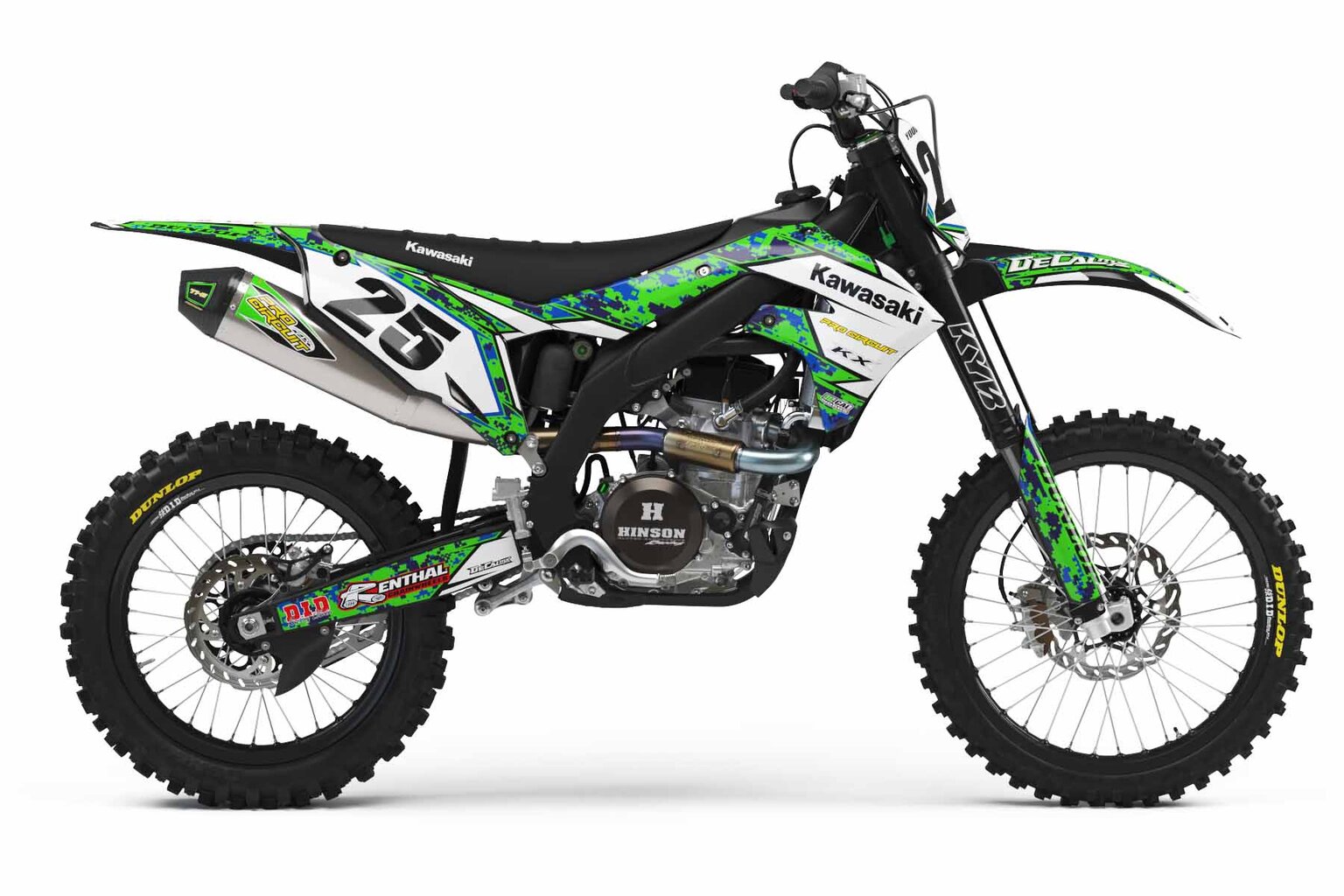 Kawasaki KX450F Black Digital Camo Dirt Bike Graphics Kit