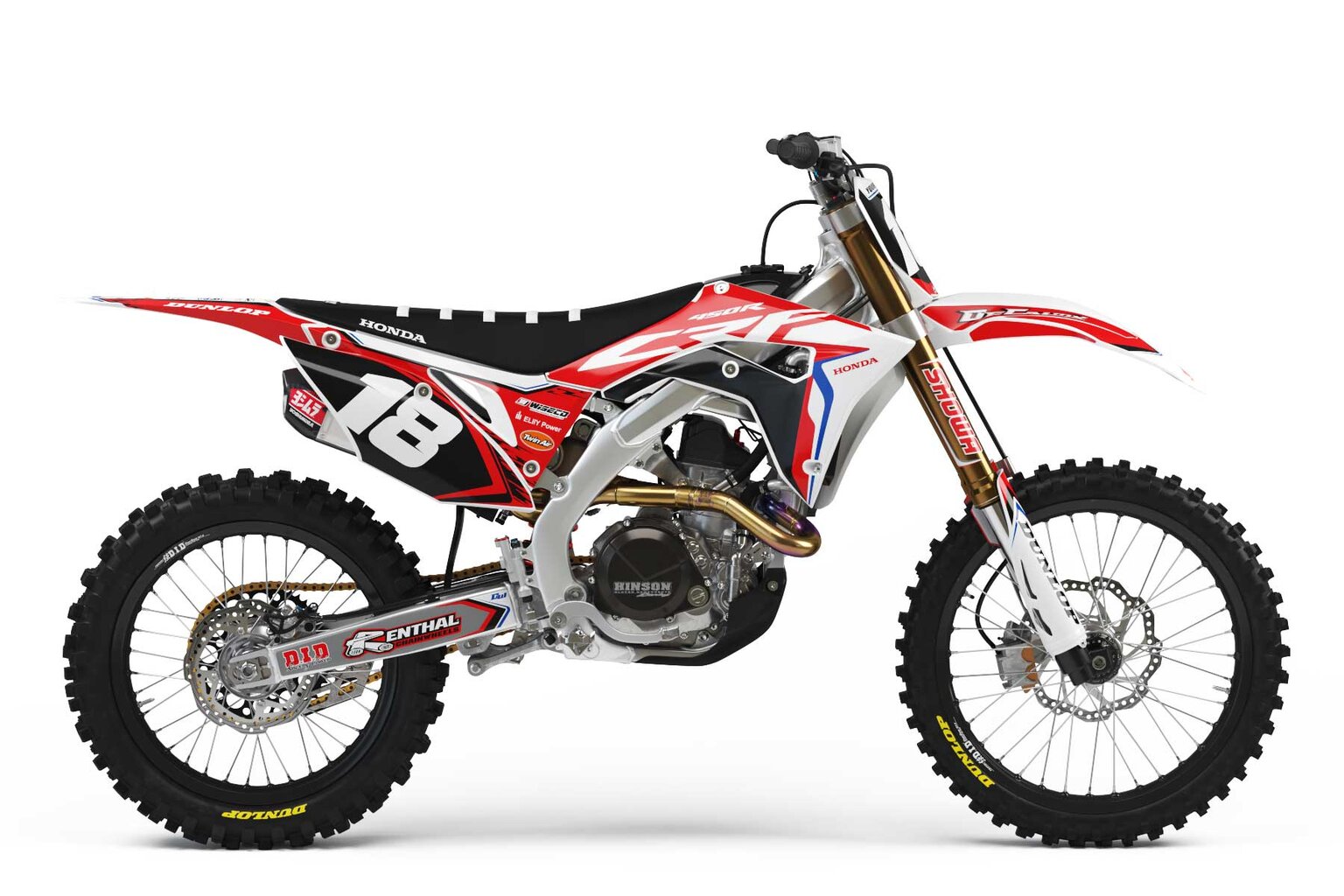 Honda CRF250X Red Factory Series 18 Dirt Bike Graphics Kit