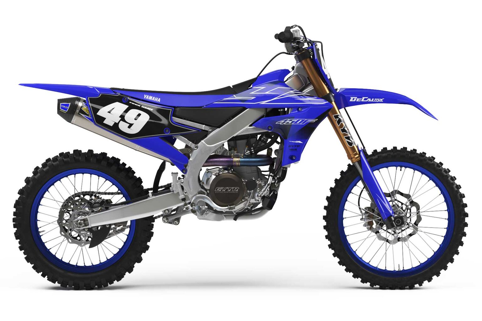 Yamaha YZ125 Bold Number Dirt Bike Plate Backgrounds