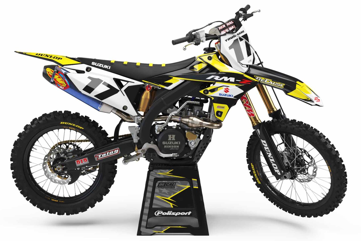 Suzuki WR450F Black Garage Sale Complete Dirt Bike Graphics Kit