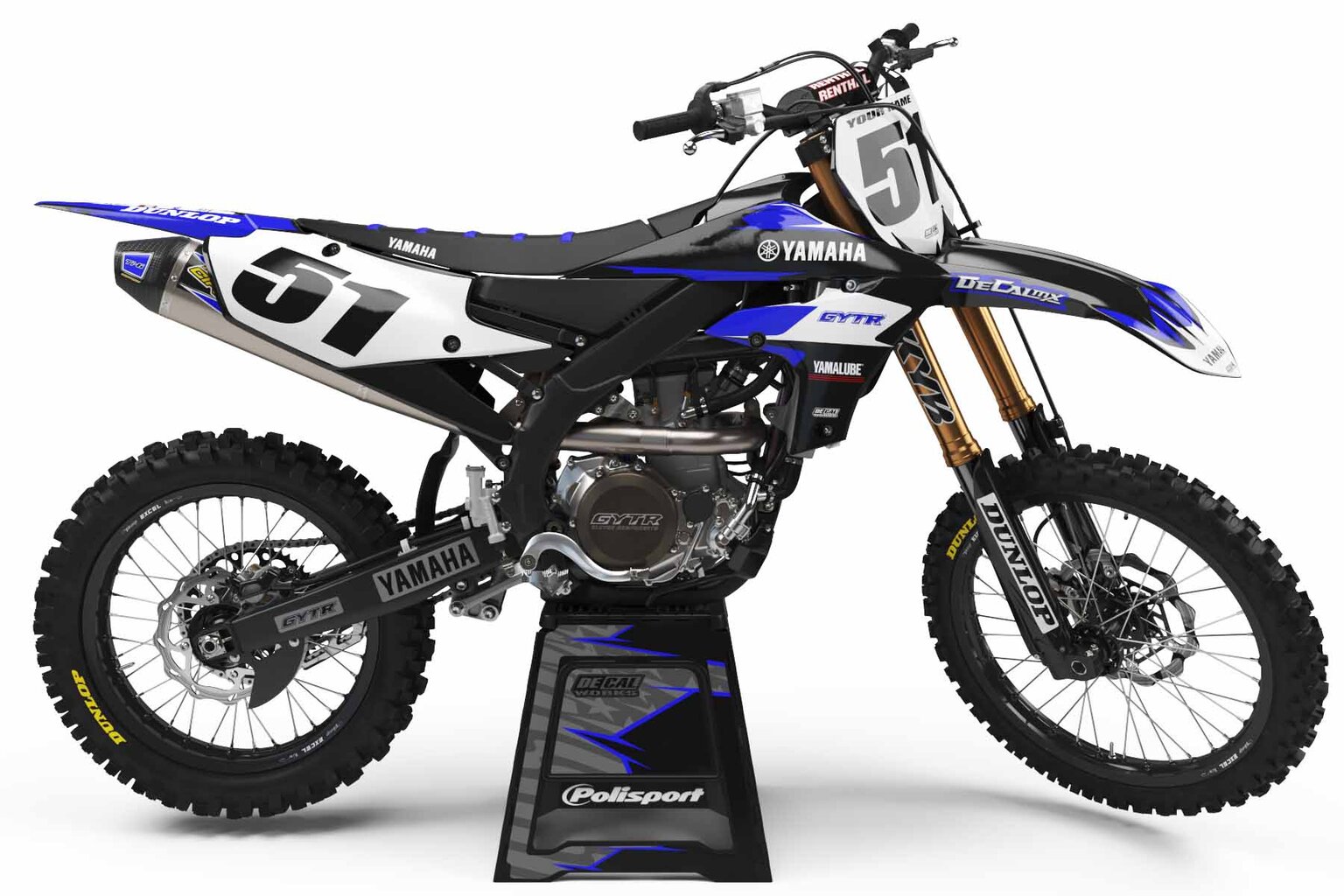 Yamaha YZ250 Black Garage Sale Complete Dirt Bike Graphics Kit