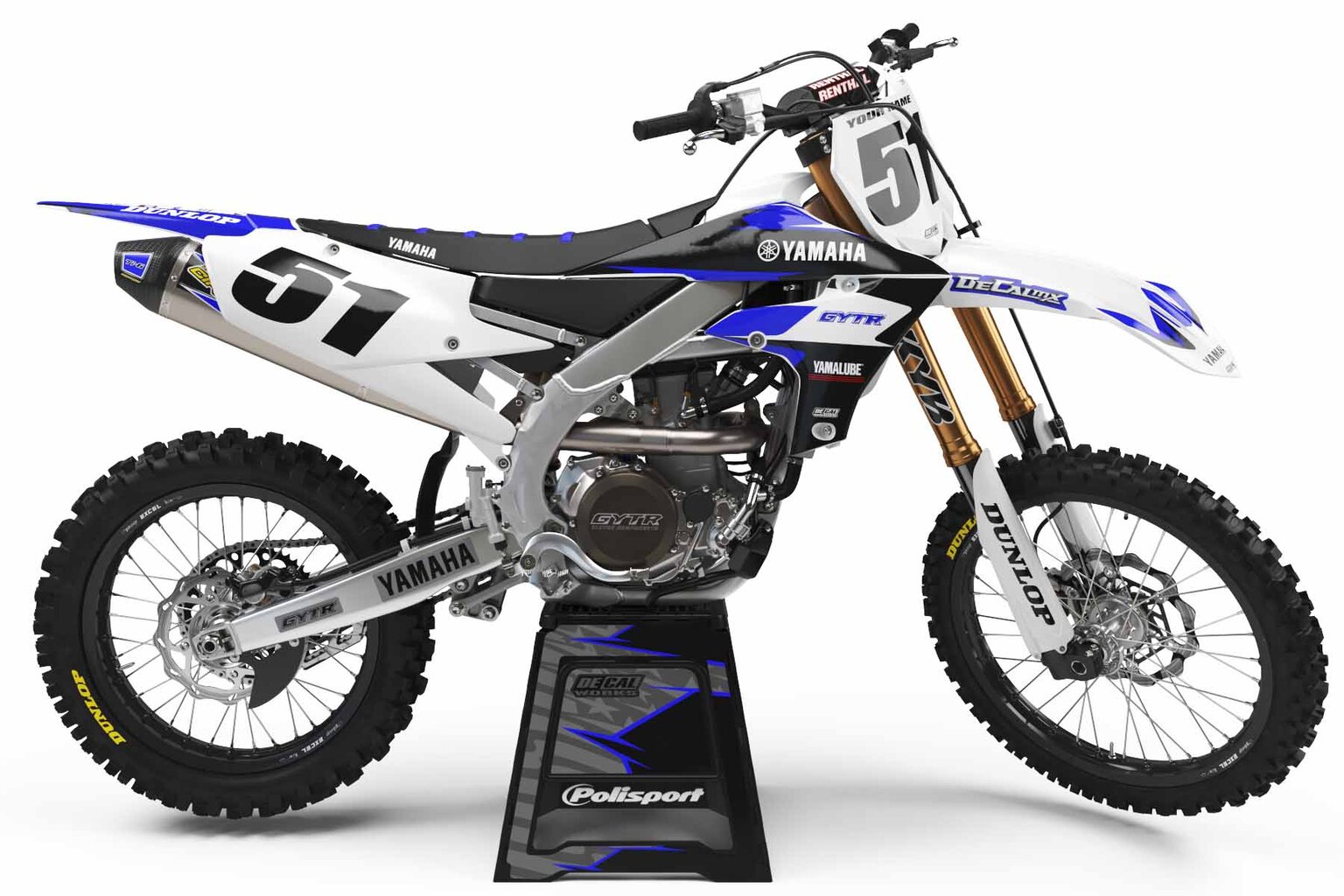 Yamaha WR450F White Garage Sale Complete Dirt Bike Graphics Kit