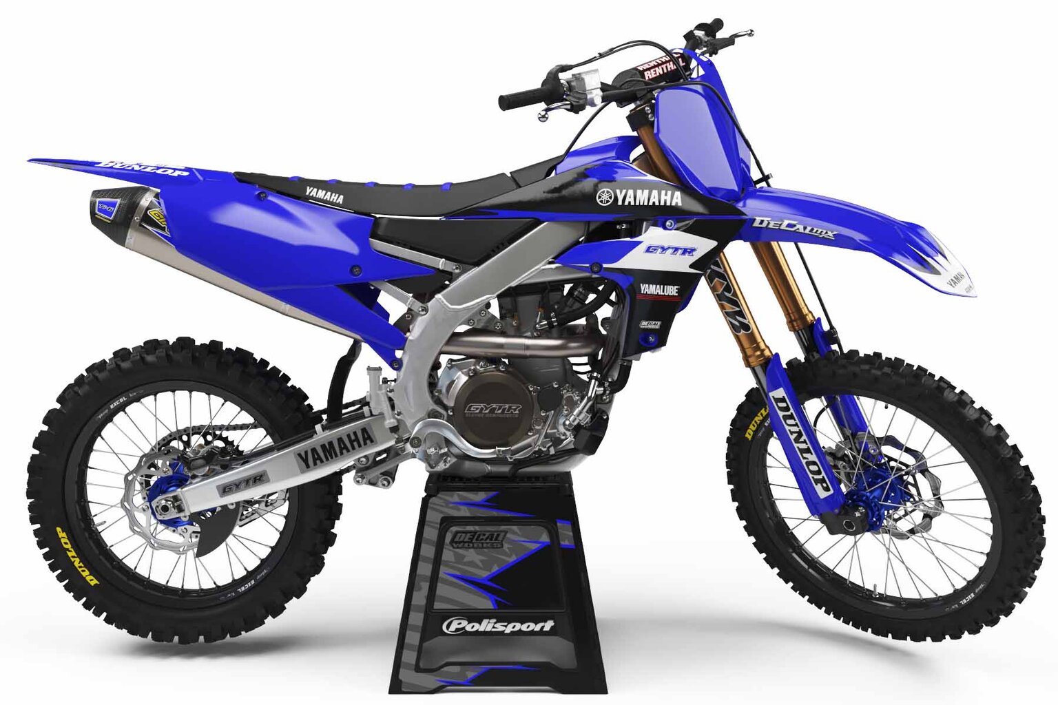 Yamaha YZ125 Blue Garage Sale Full Dirt Bike Graphics Kit