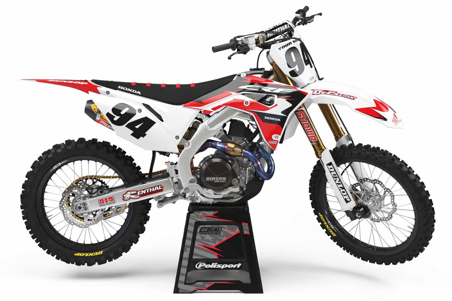 Honda CRF110 White Garage Sale Complete Graphics Kit