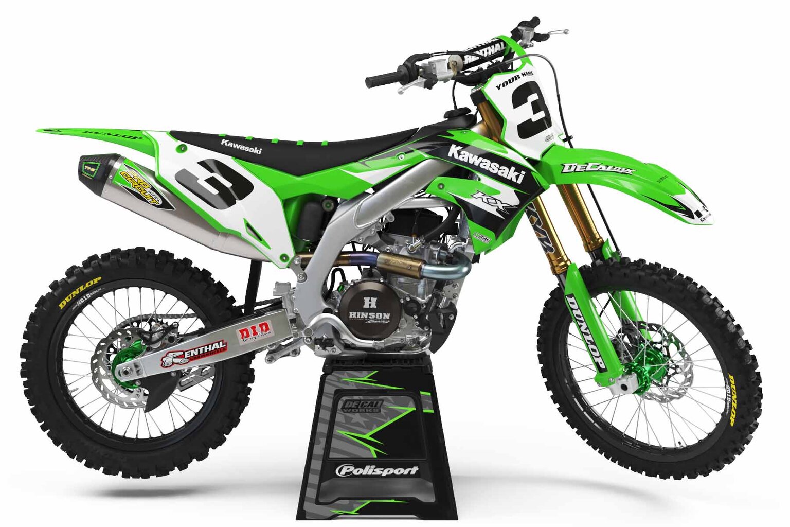 Kawasaki KX65 Green Garage Sale Complete Graphics Kit