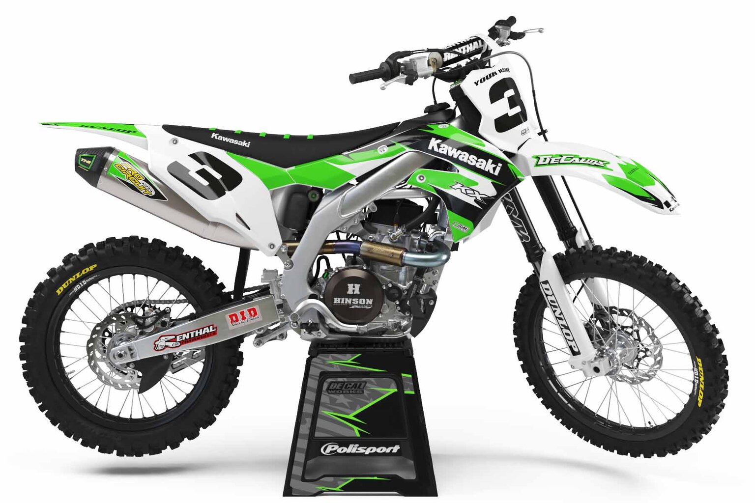 Kawasaki KX85 White Garage Sale Complete Graphics Kit