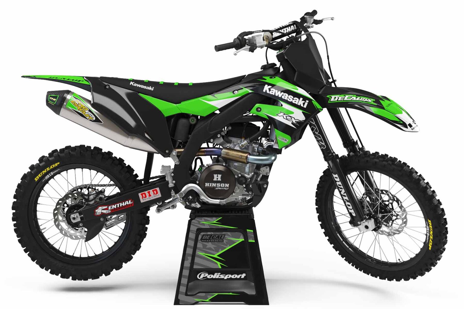 Kawasaki KLX110 Black Garage Sale Full Graphics Kit