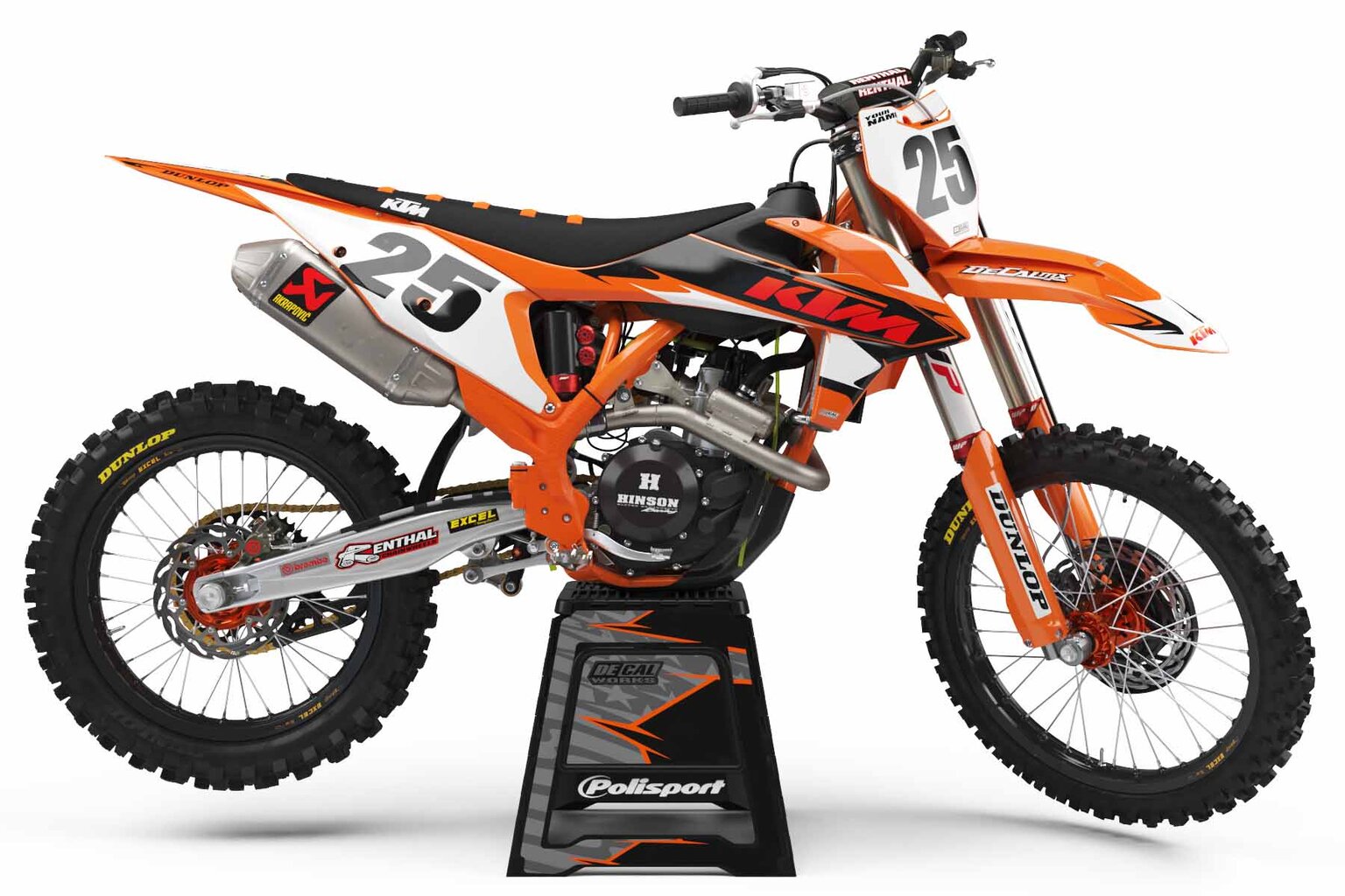 KTM SX250 Orange Garage Sale Complete Graphics Kit