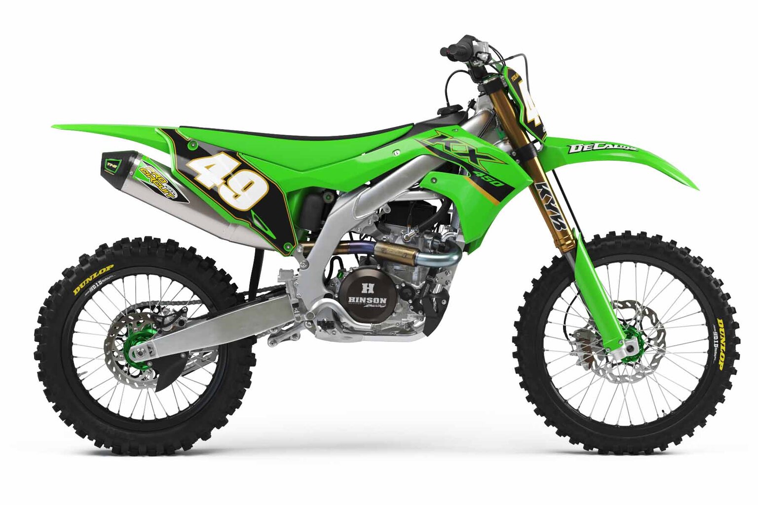 Kawasaki KX, KLX, KXF Bold Series Number Plate Backgrounds