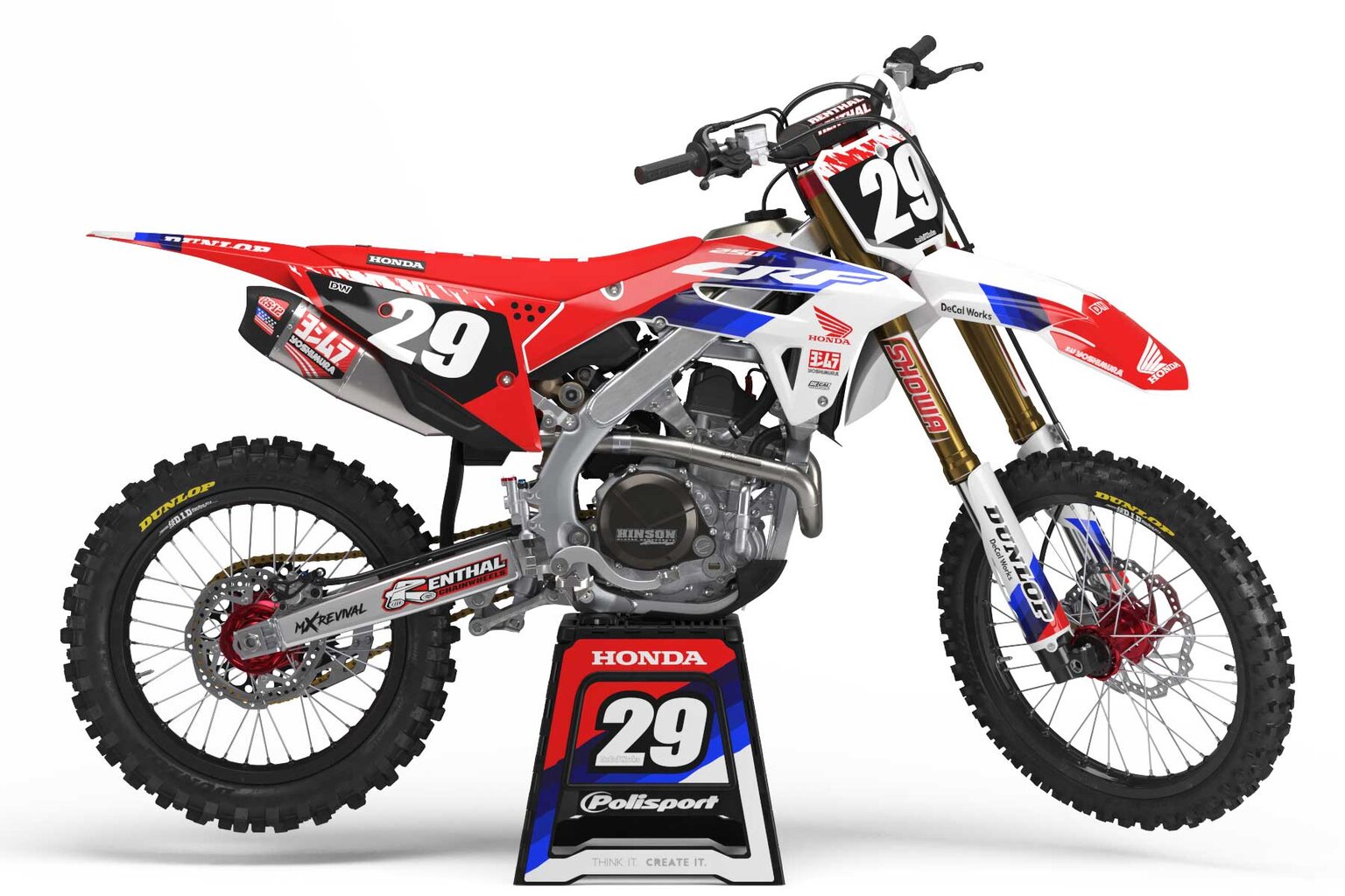 Honda CRF450R White 224 Series Dirt Bike Graphics Kit